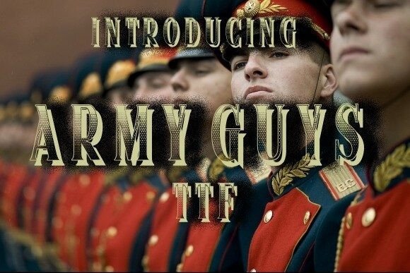 Army Guys Font - Featured Image