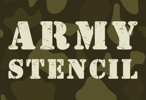 Army Stencil Font - Featured Image