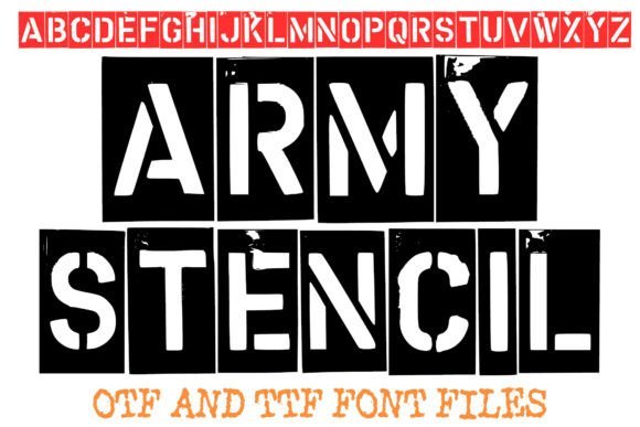 Army Stencil Font - Featured Image