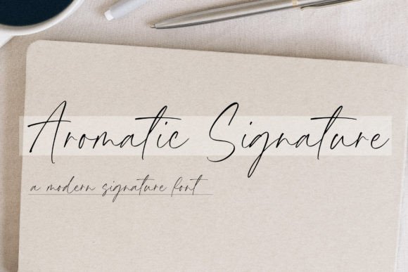 Aromatic Signature Font - Featured Image