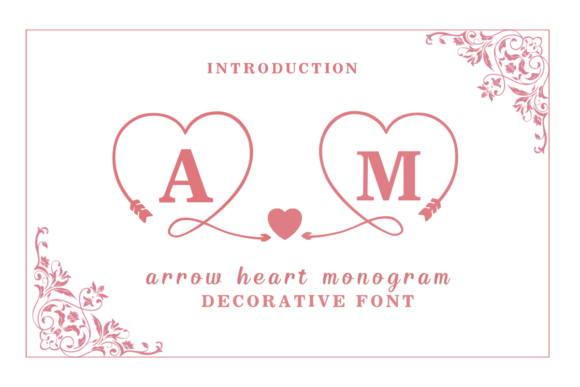 Arrow Heart Monogram Font - Featured Image