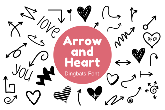Arrow and Heart Font - Featured Image