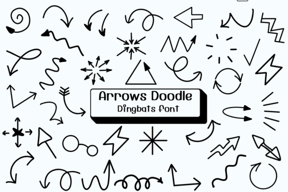 Arrows Doodle Font - Featured Image