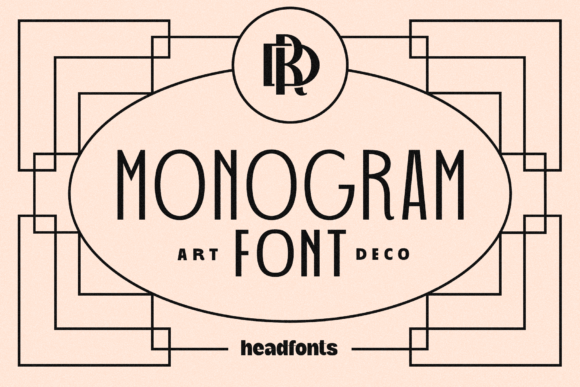 Art Deco Monogram Font - Featured Image