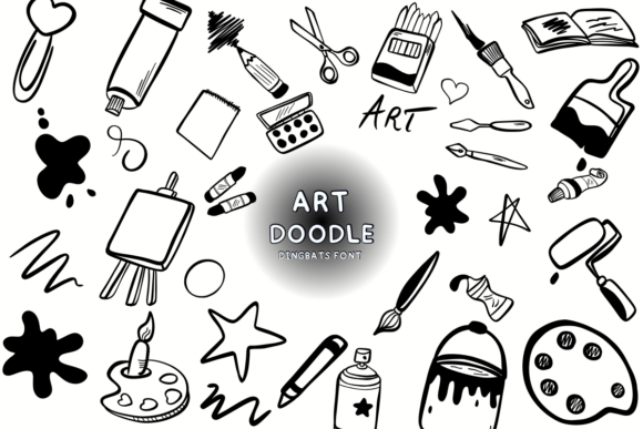 Art Doodle Font - Featured Image