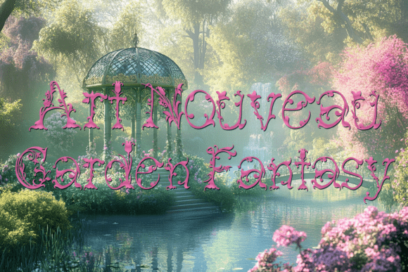 Art Nouveau Garden Fantasy Font - Featured Image