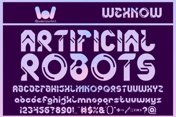 Artificial Robots Font - Featured Image