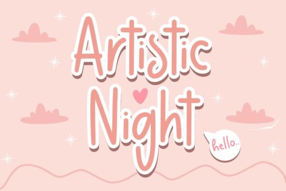 Artistic Night Font - Featured Image