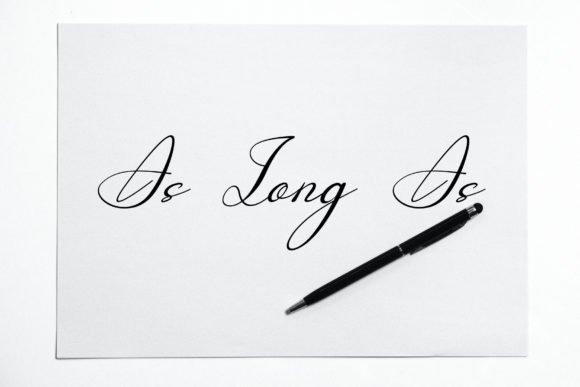 As Long As Font - Featured Image