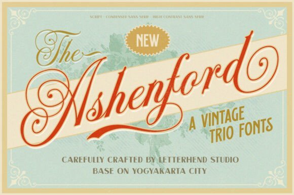 Ashenford Vintage Trio Font - Featured Image