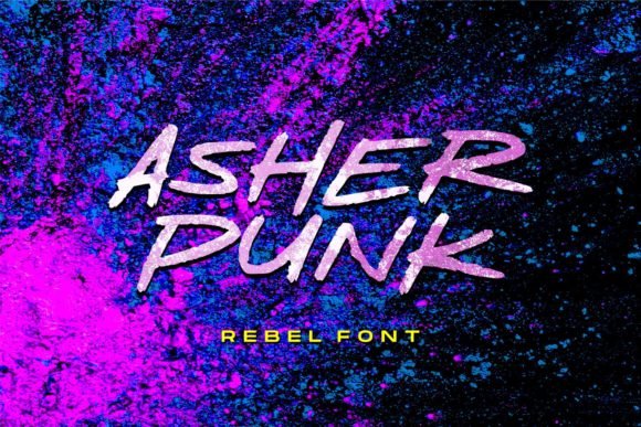 Asher Punk Font - Featured Image