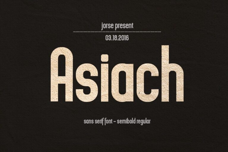 Asiach Font - Featured Image