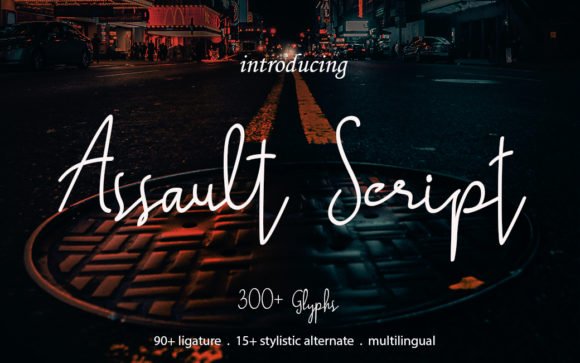 Assault Script Font - Featured Image