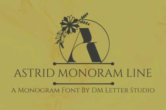 Astrid Monogram Line Font - Featured Image