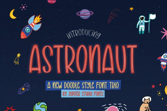 Astronaut Trio Font - Featured Image