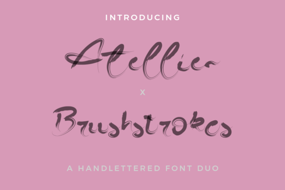 Atellier X Brushstrokes Duo Font - Featured Image