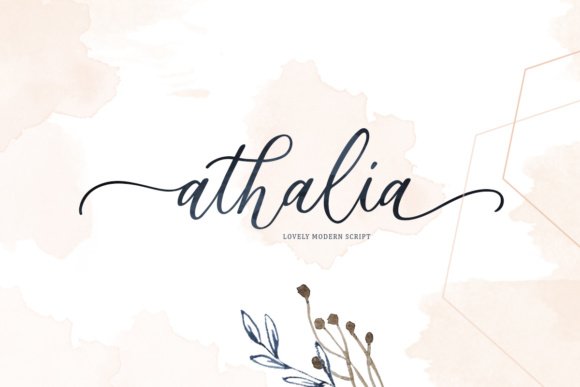 Athalia Script Font - Featured Image