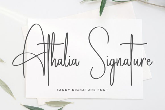 Athalia Signature Font - Featured Image