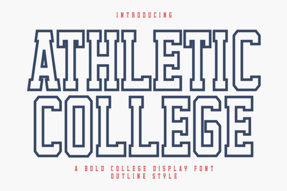 Athletic College Outline Font - Featured Image