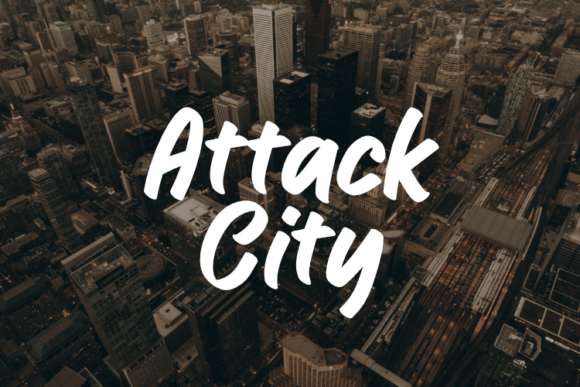 Attack City Font - Featured Image