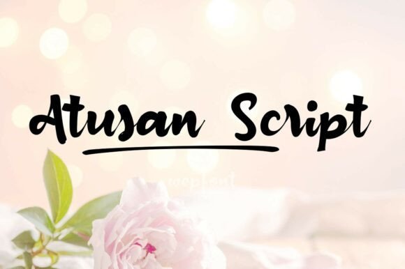Atusan Script Font - Featured Image