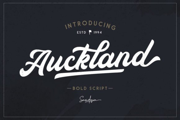 Auckland Script Font - Featured Image