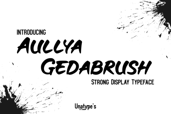 Aullya Gedabrush Font - Featured Image