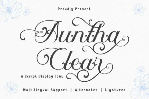 Auntha Clear Font - Featured Image