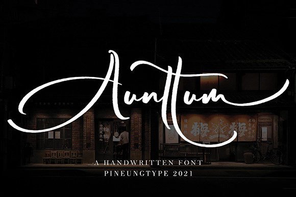 Aunttum Font - Featured Image