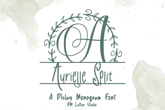 Aurielle Split Monogram Font - Featured Image