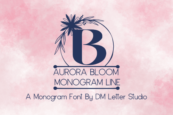 Aurora Bloom Line Monogram Font - Featured Image