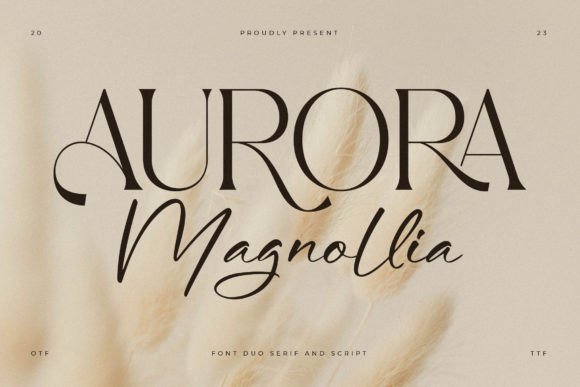 Aurora Magnollia Font - Featured Image