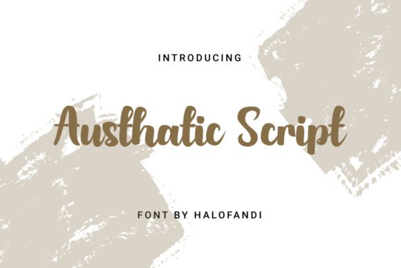Austhatic Script Font - Featured Image