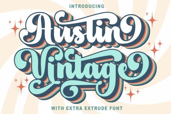 Austin Vintage Font - Featured Image