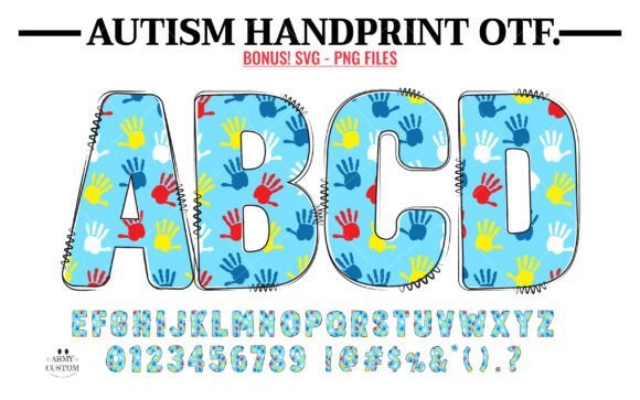 Autism Handprint Font - Featured Image