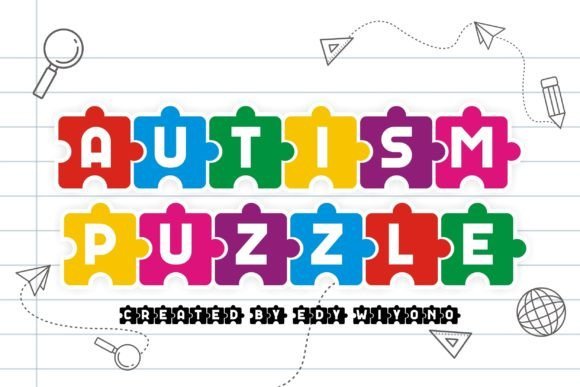 Autism Puzzle Font - Featured Image