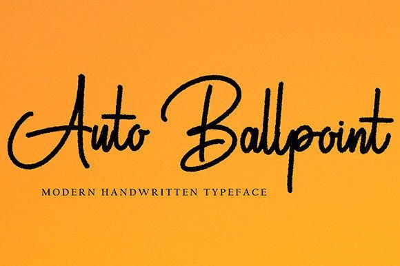 Auto Ballpoint Font - Featured Image