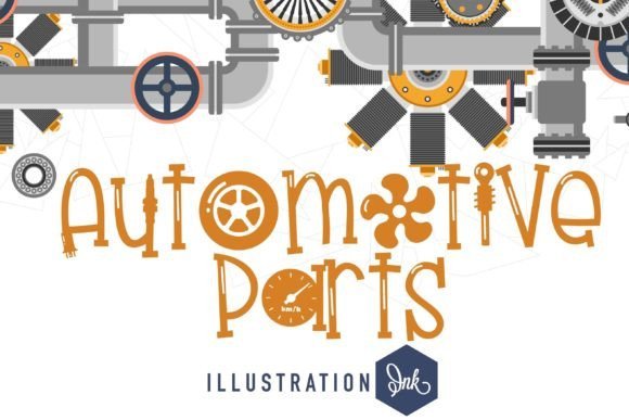 Automotive Parts Font - Featured Image