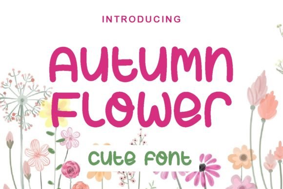 Autumn Flower Font - Featured Image