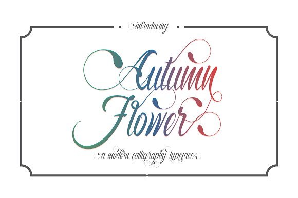 Autumn Flower Font - Featured Image