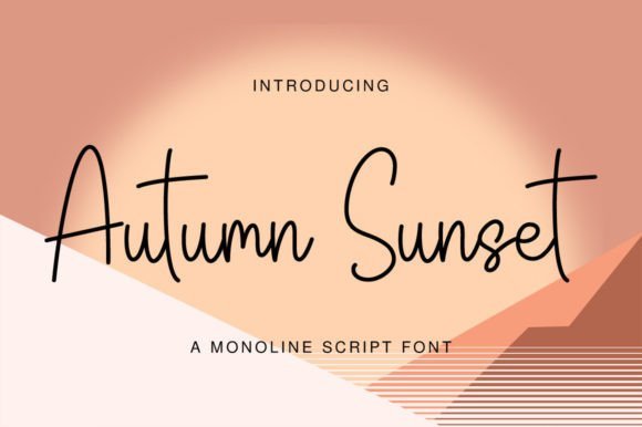 Autumn Sunset Font - Featured Image