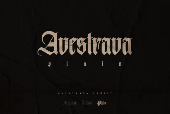 Avestrava Plain Font - Featured Image
