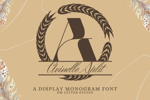 Avinelle Split Monogram Font - Featured Image