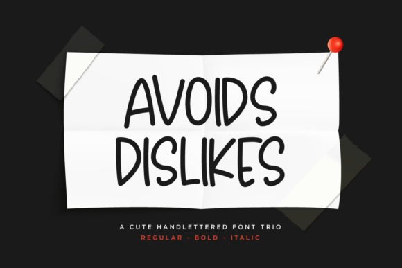 Avoids Dislikes Font - Featured Image