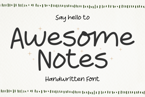 Awesome Notes Font - Featured Image
