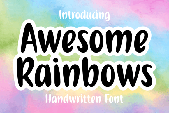 Awesome Rainbows Font - Featured Image