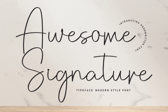 Awesome Signature Font - Featured Image