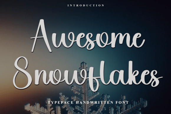 Awesome Snowflakes Font - Featured Image
