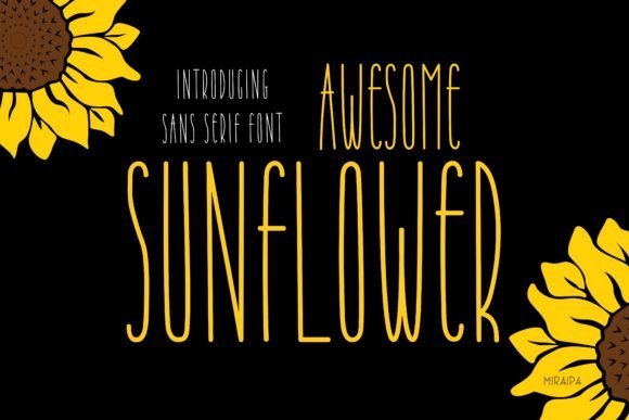 Awesome Sunflower Font - Featured Image