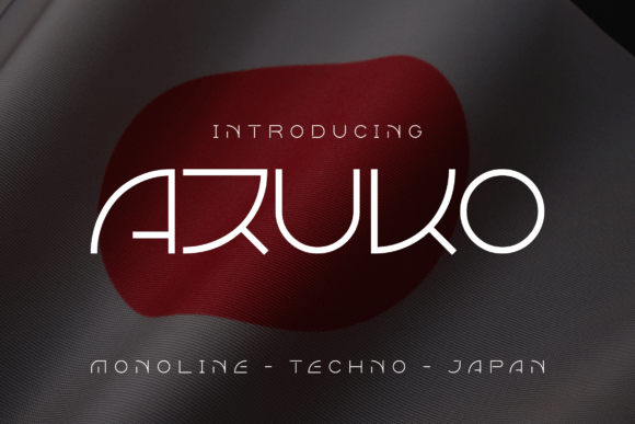 Azuko Techno Font - Featured Image